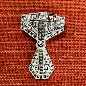 Judith Jack Sterling Marcasite Brooch
